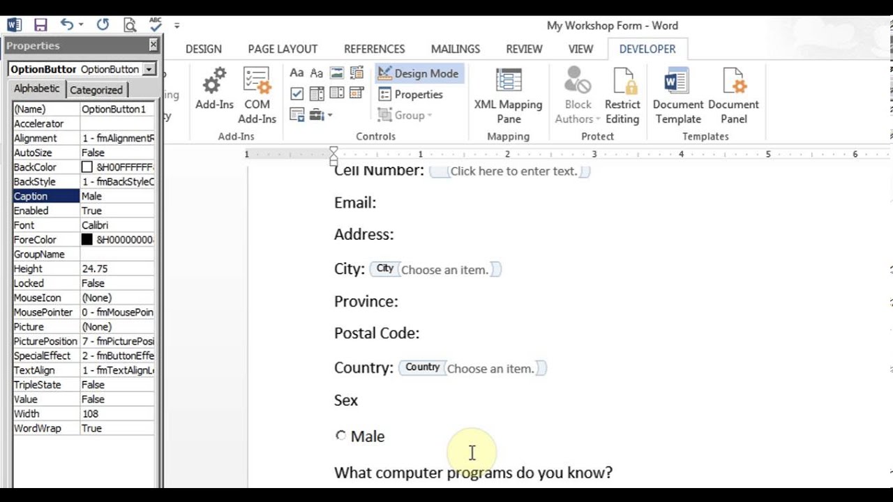 how to set tabs in word 2016 youtube multiple choice